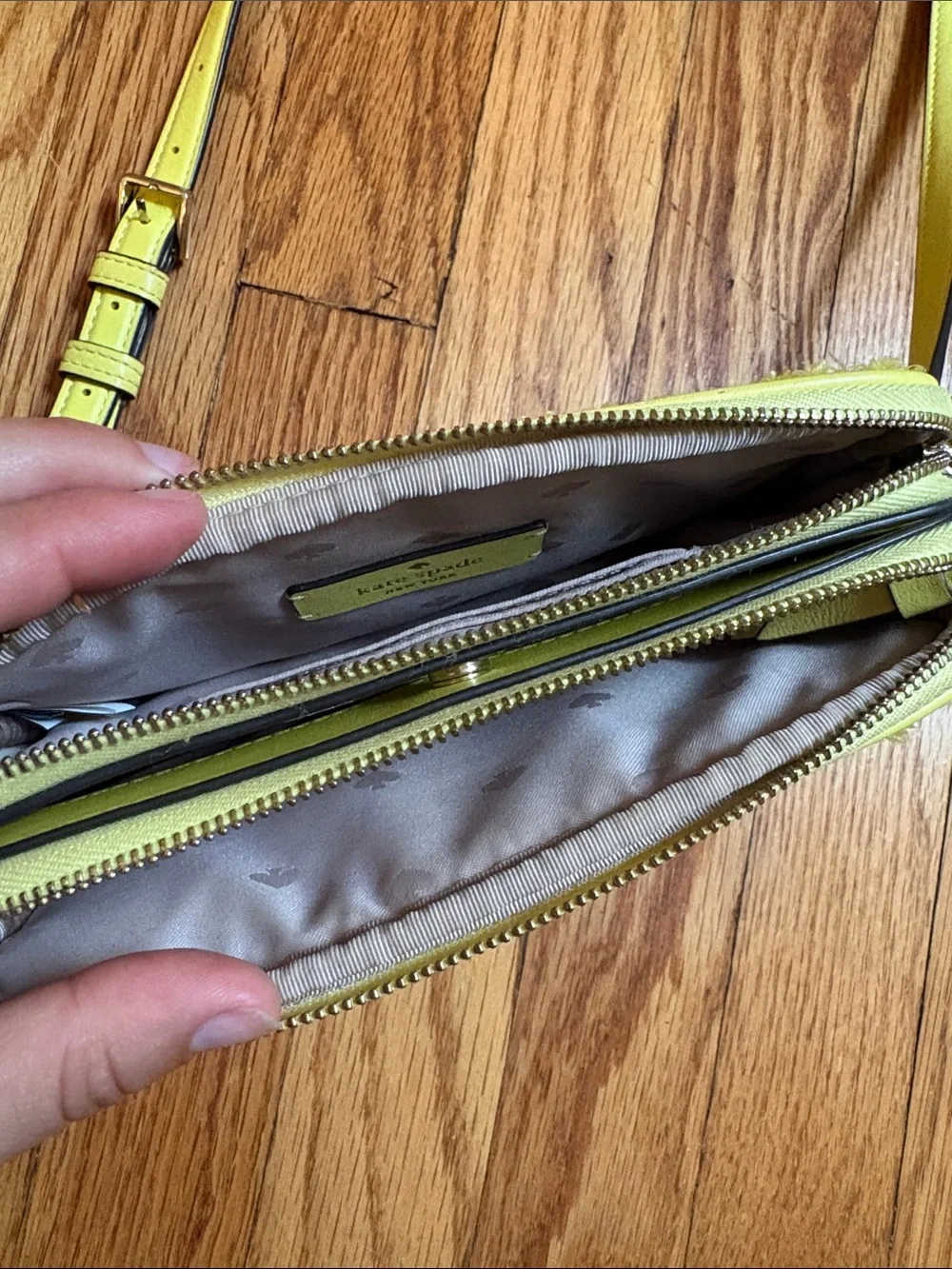 Kate spade neon yellow/green crossbody bag